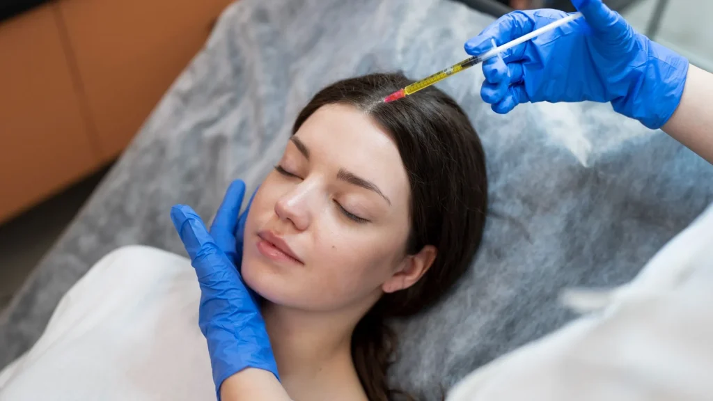 PRP treatment procedure for natural hair restoration and scalp rejuvenation therapy