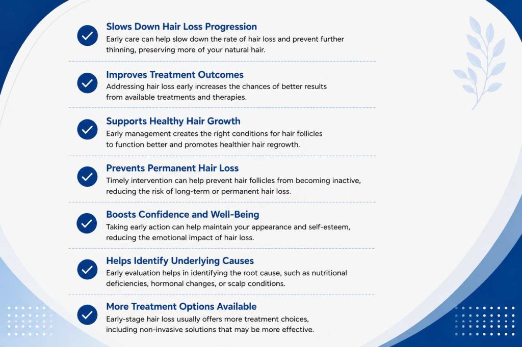 Benefits of early hair loss management for healthier hair