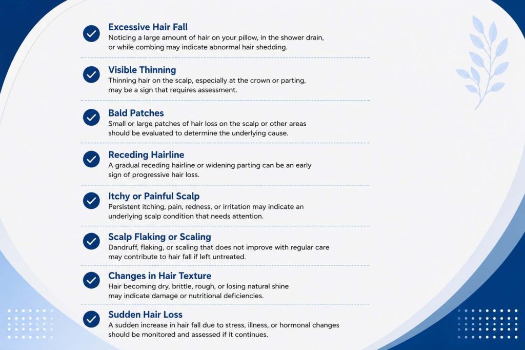 Symptoms that may need attention for people experiencing hair loss